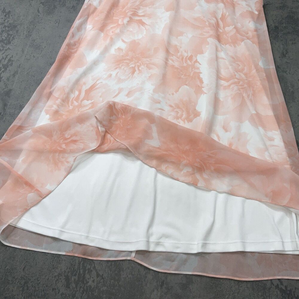 Calvin Klein Light Pink Floral Sleeveless Women’s Dress Size 10 - Picture 9 of 13